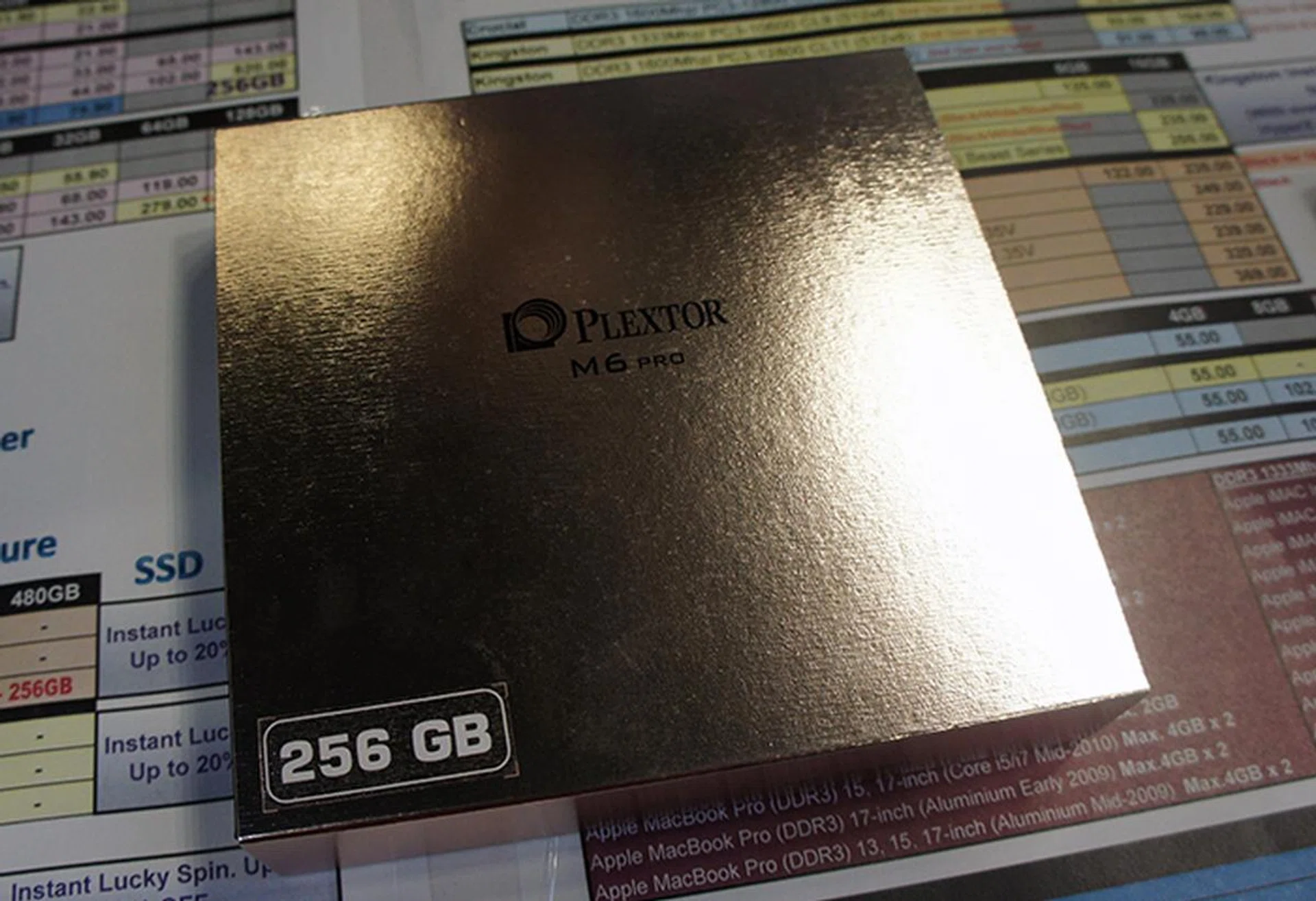 Plextor's new flagship drive, the M6 Pro, is going for $125 for the 128GB version, $220 for the 256GB version, and $455 for the 512GB version.