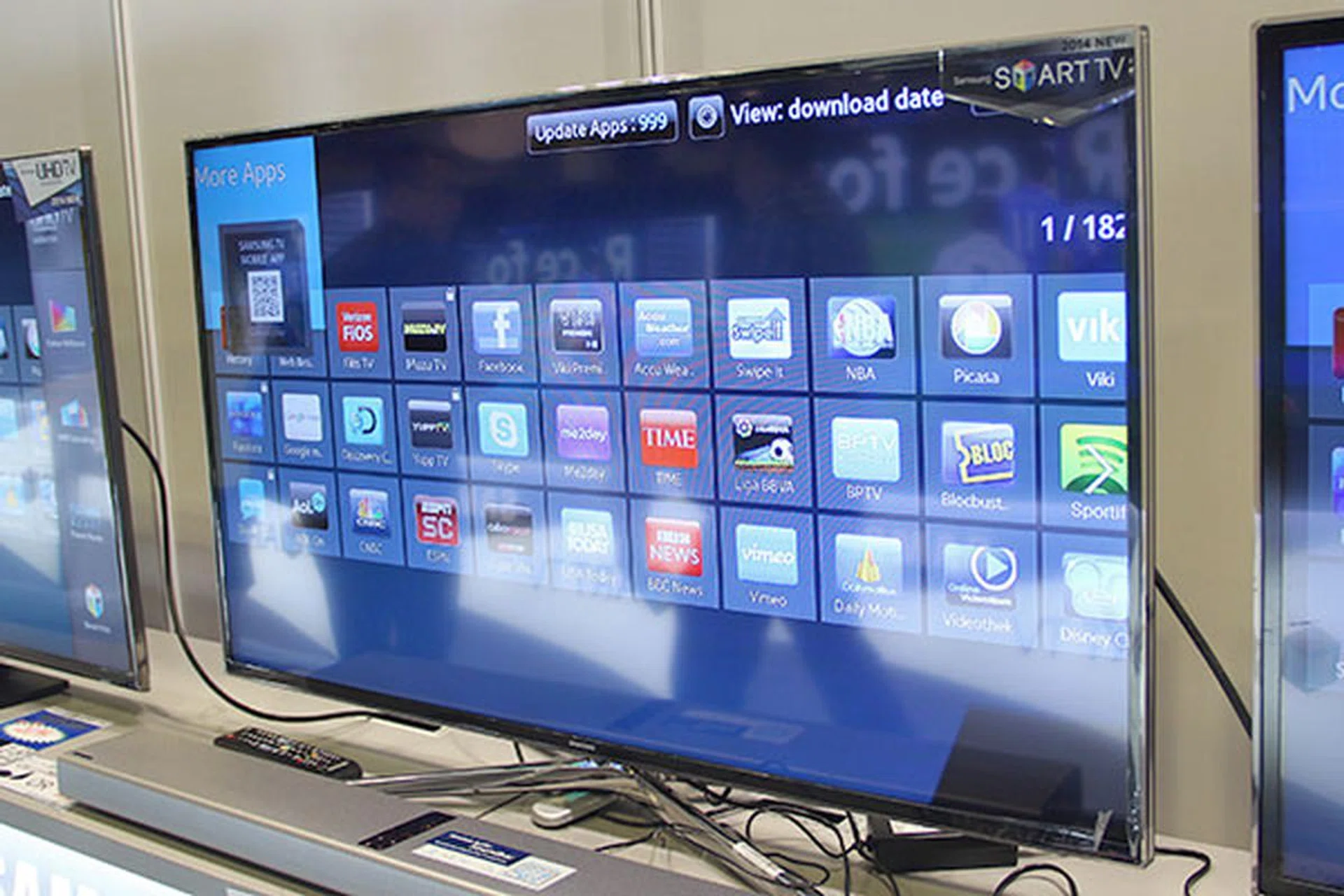 If you think full HD is enough for you, then take a look at the Samsung UA-48H6400, a 48-inch smart TV that the company launched this year. It sports a Clear Motion Rate of 400, has four HDMI and three USB ports, comes with built-in Wi-Fi, and is compatible with DVB-T2 digital broadcasts. Going for $1,399, you can opt for a free M5 wireless speaker, or 2 pairs of 3D glasses.