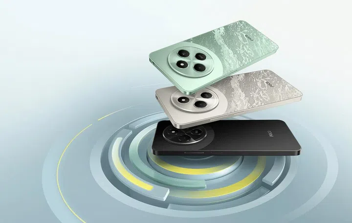 (Top to Bottom): Poco C75 in Green, Gold, and Black. Image: Poco.