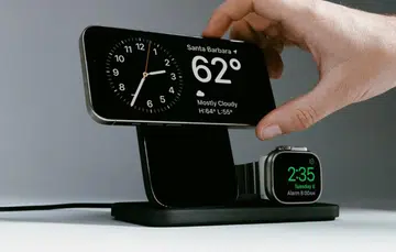 The Nomad Stand One Max offers up to 15W wireless charging for any Qi2 device. (Photo: Nomad)