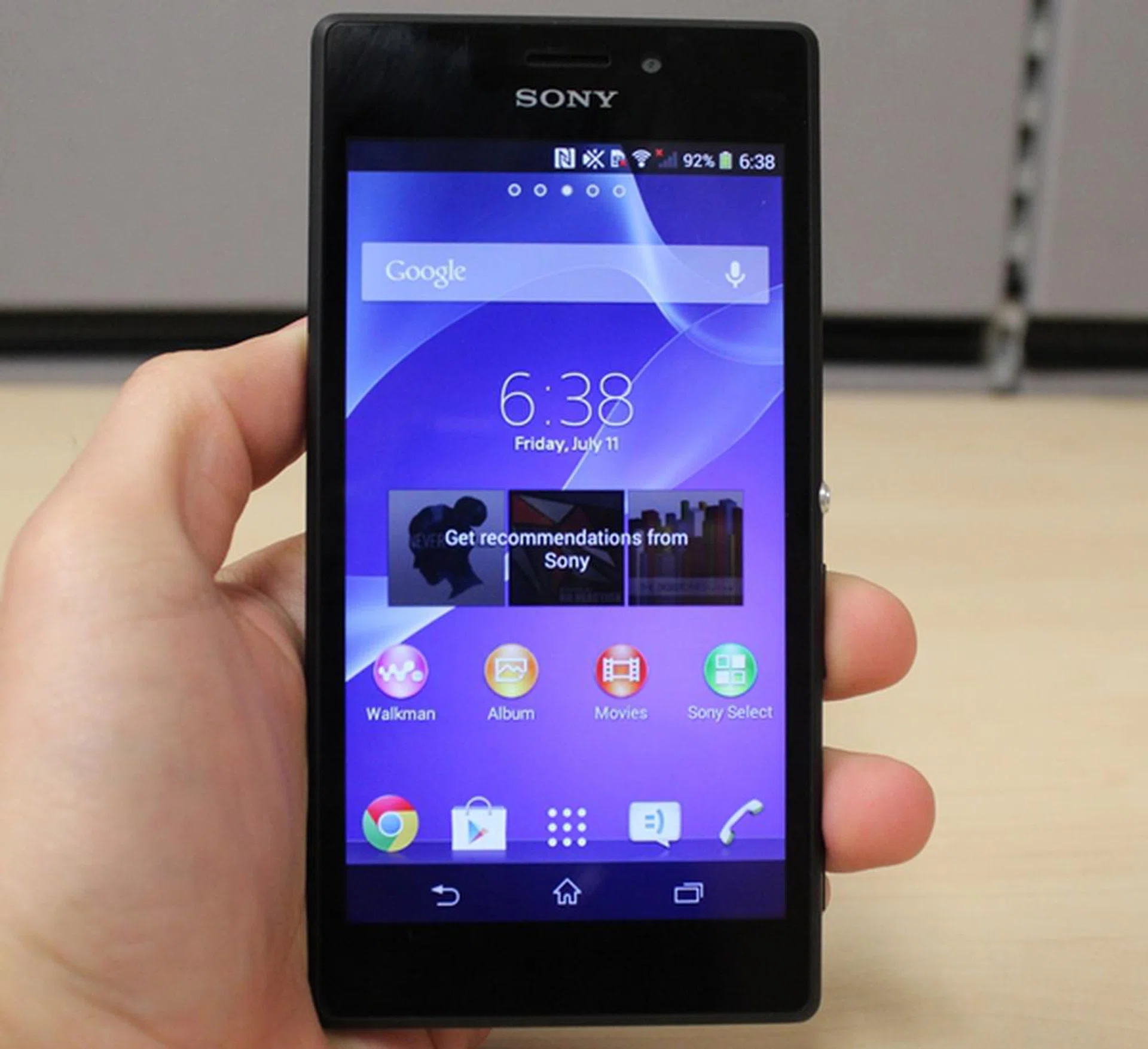 The Sony Xperia M2 has the biggest display at 4.8-inches, but its qHD resolution is nothing to shout about.