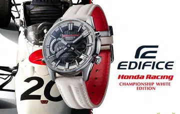 The Casio Edifice ECB-S100HR Honda Racing Championship White Edition (Image source: Casio)