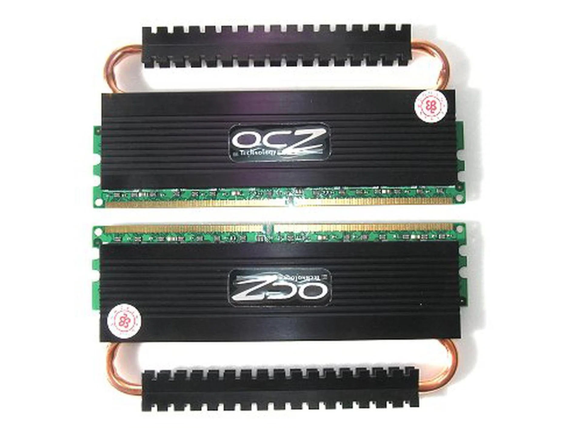 Dual channel matched pair DDR2-1066 memory with patent pending heat-pipe conduit cooling technology
