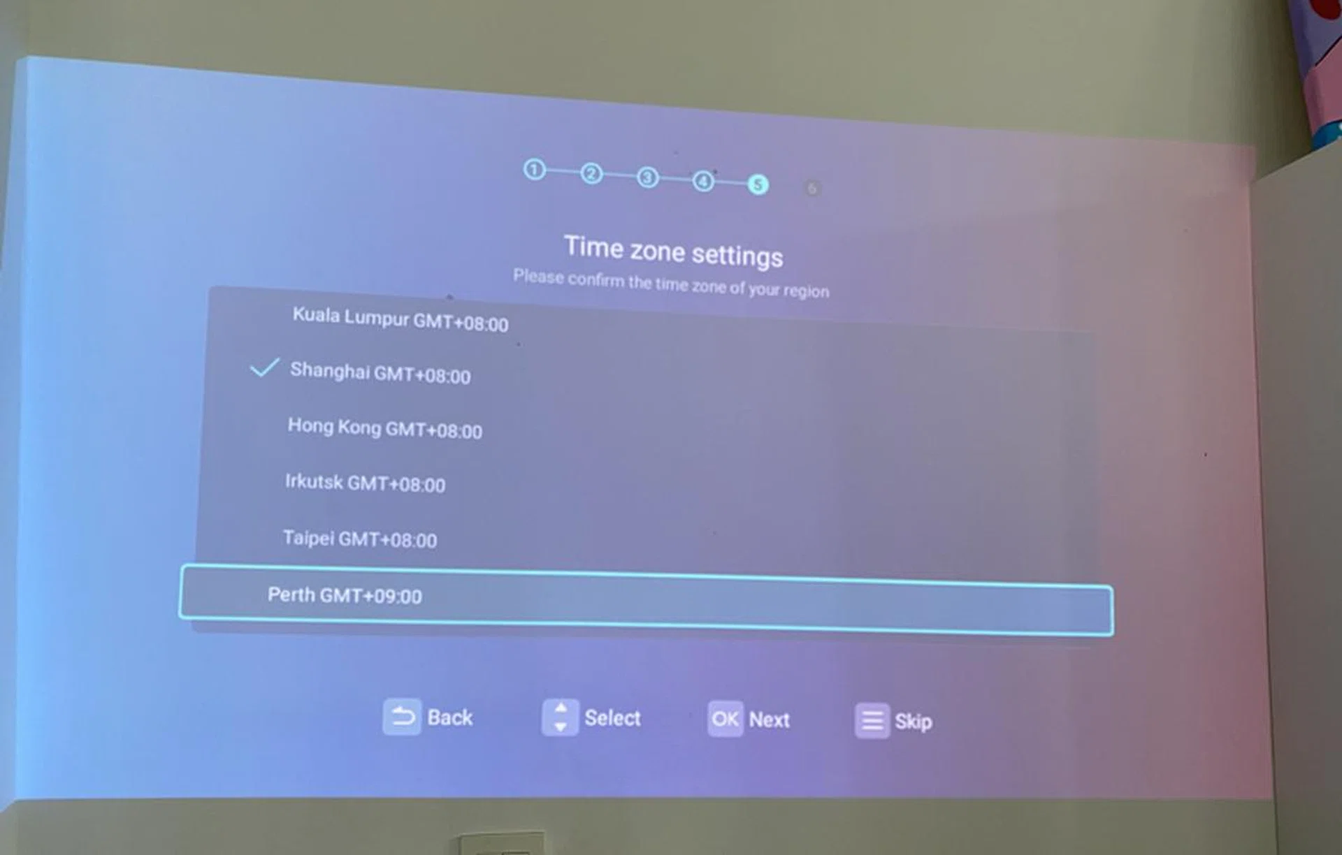 Strangely, no time zone setting for Singapore. 