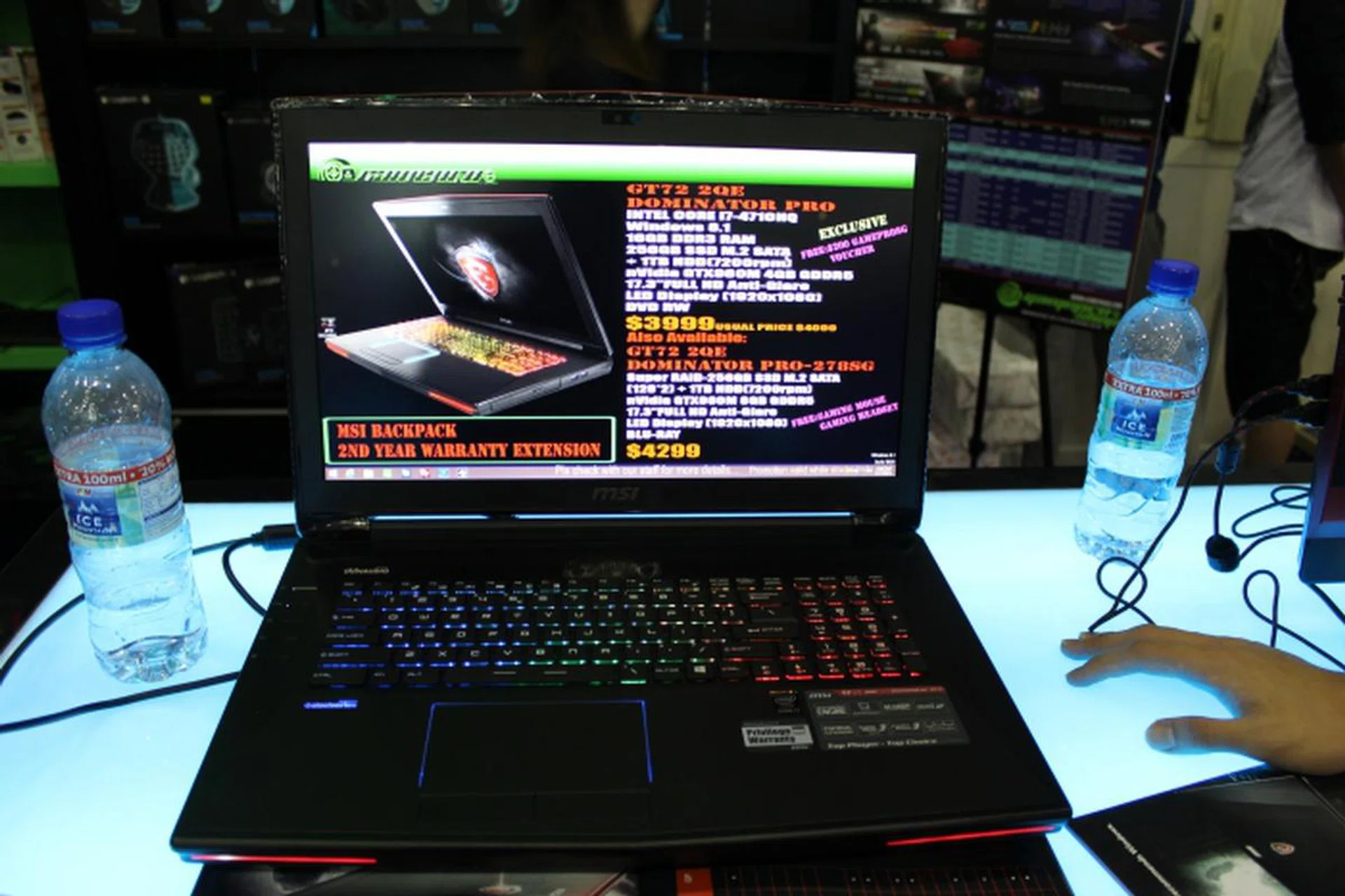 GT72 2QE 278SG Dominator Pro has an Intel Core i7-4710HQ processor, 16 GB RAM, NVIDIA GeForce GTX 980M (8GB DDR5), 1TB HDD (7,200 rpm) with 256GB SSD , Windows 8.1, 17-inch display (LED backlit, 1,920 x 1,080 pixels). The Dominator Pro is the machine you need if you want devastating power without caring about a premium price tag. This is bar none, one of the beefiest (if not THE beefiest) notebook of the year. It’s selling for $4,299.