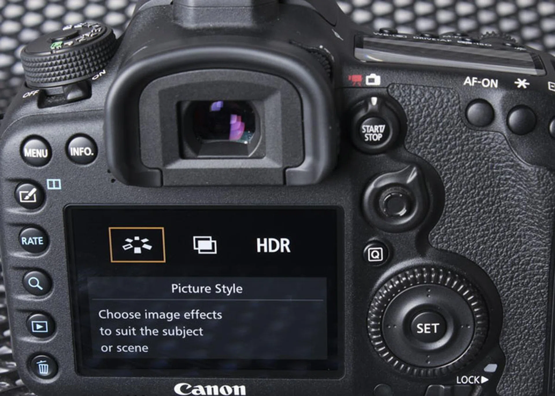 In-camera picture effects can be applied to your images. 