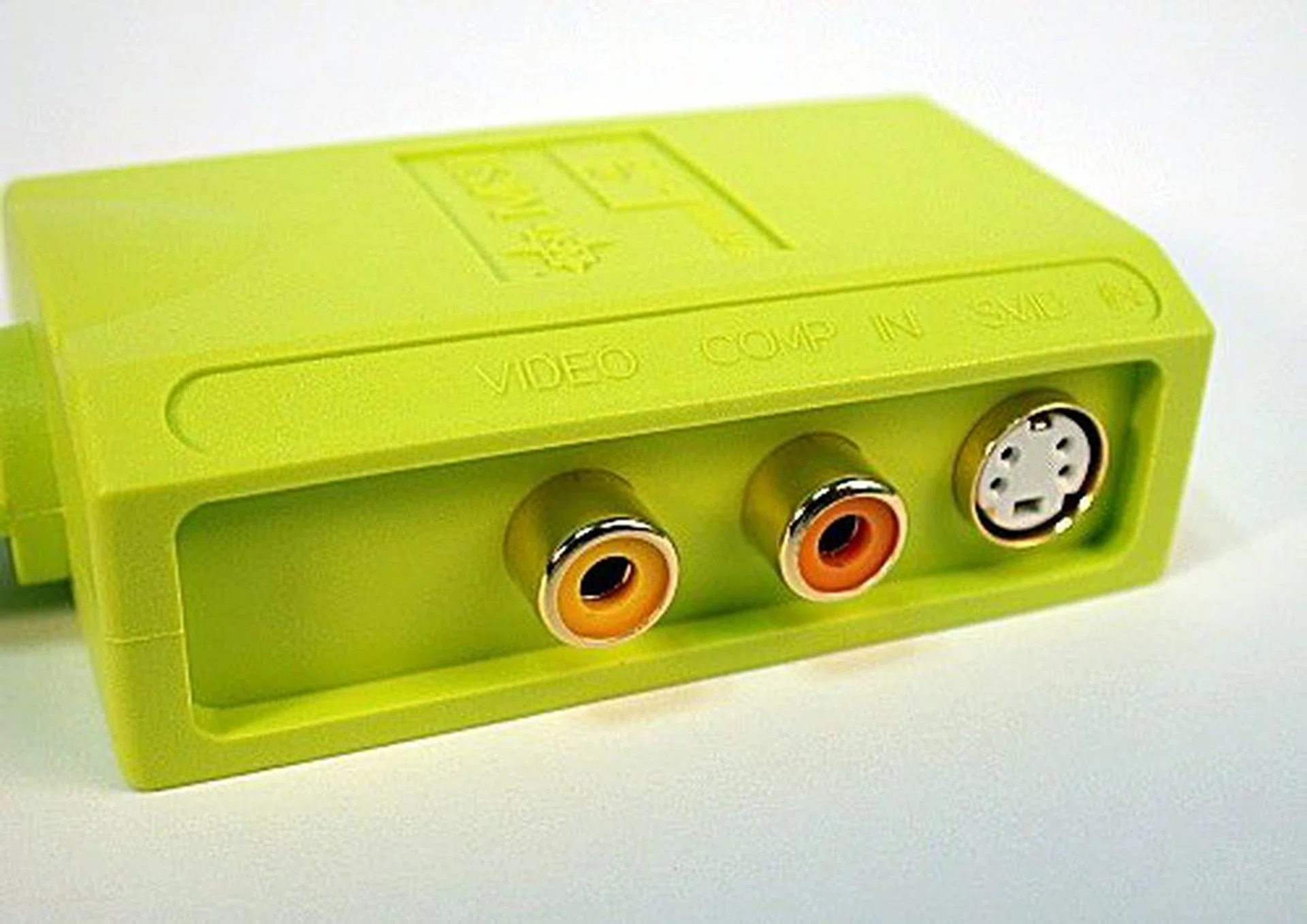 Starting from the left side of the unit, we have Composite output, Composite input and S-Video input.
