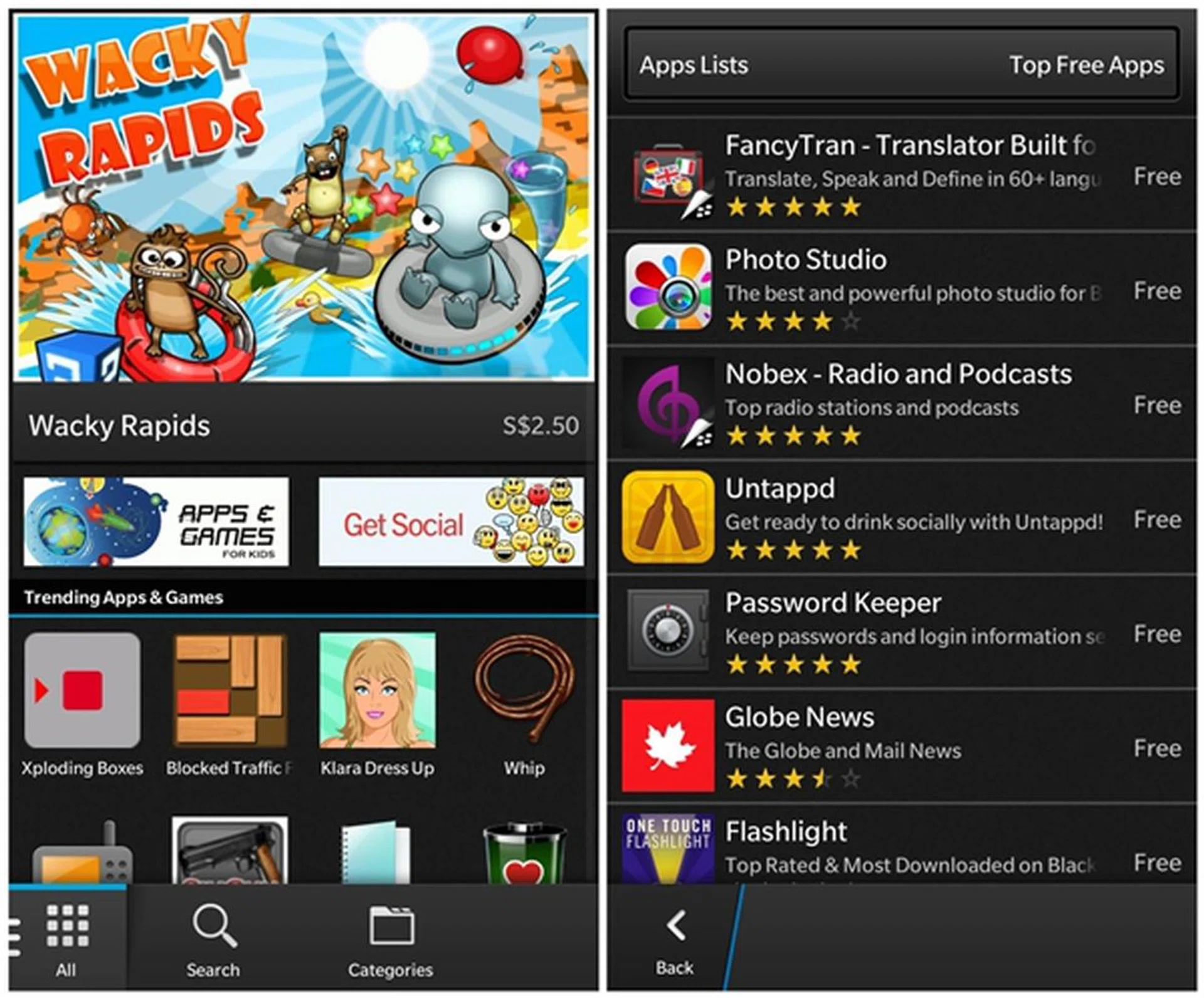BlackBerry World - an app store that is still growing by the day.