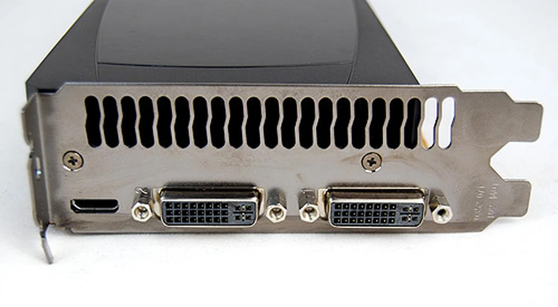 The reference GeForce GTX 470 sports the same dual DVI ports and single mini-HDMI port that are found on the GeForce GTX 480. Only any two digital outputs can be active since there are still only two DVO ports from the GPU. This is still a downside against its competitor which can power three displays on one card.