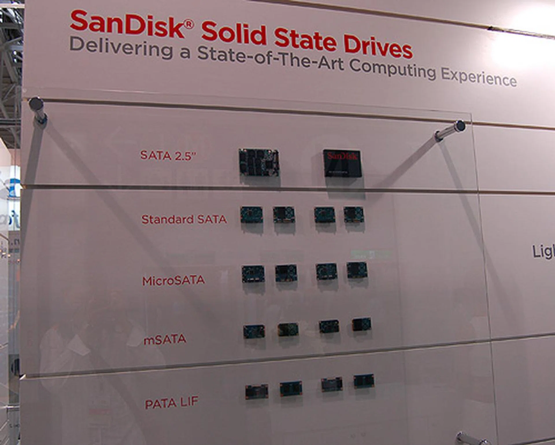 This is SanDisk's lineup of SSD drives.