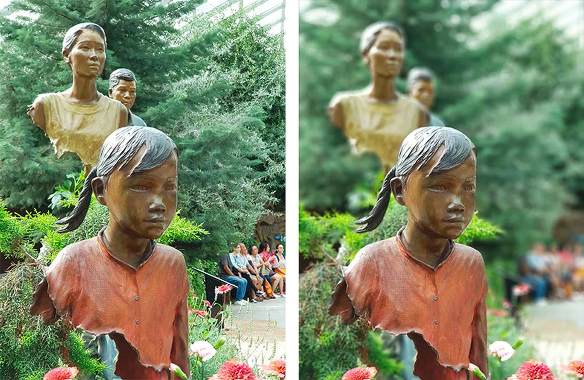 The Note8 even lets you adjust background blur after the shot is taken, from none (left) to maximum (right).