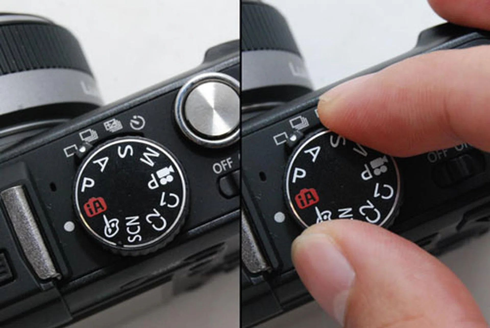 We found the shooting mode toggle too close to the mode dial for comfort, switching one sometimes switches the other accidentally.