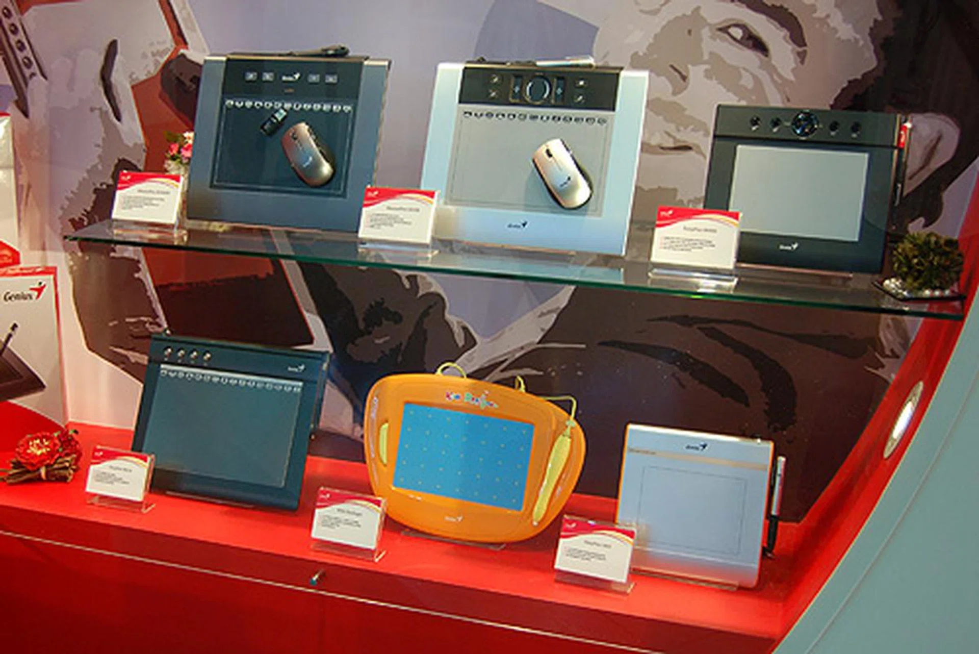 Genius also has writing tablets at the show.