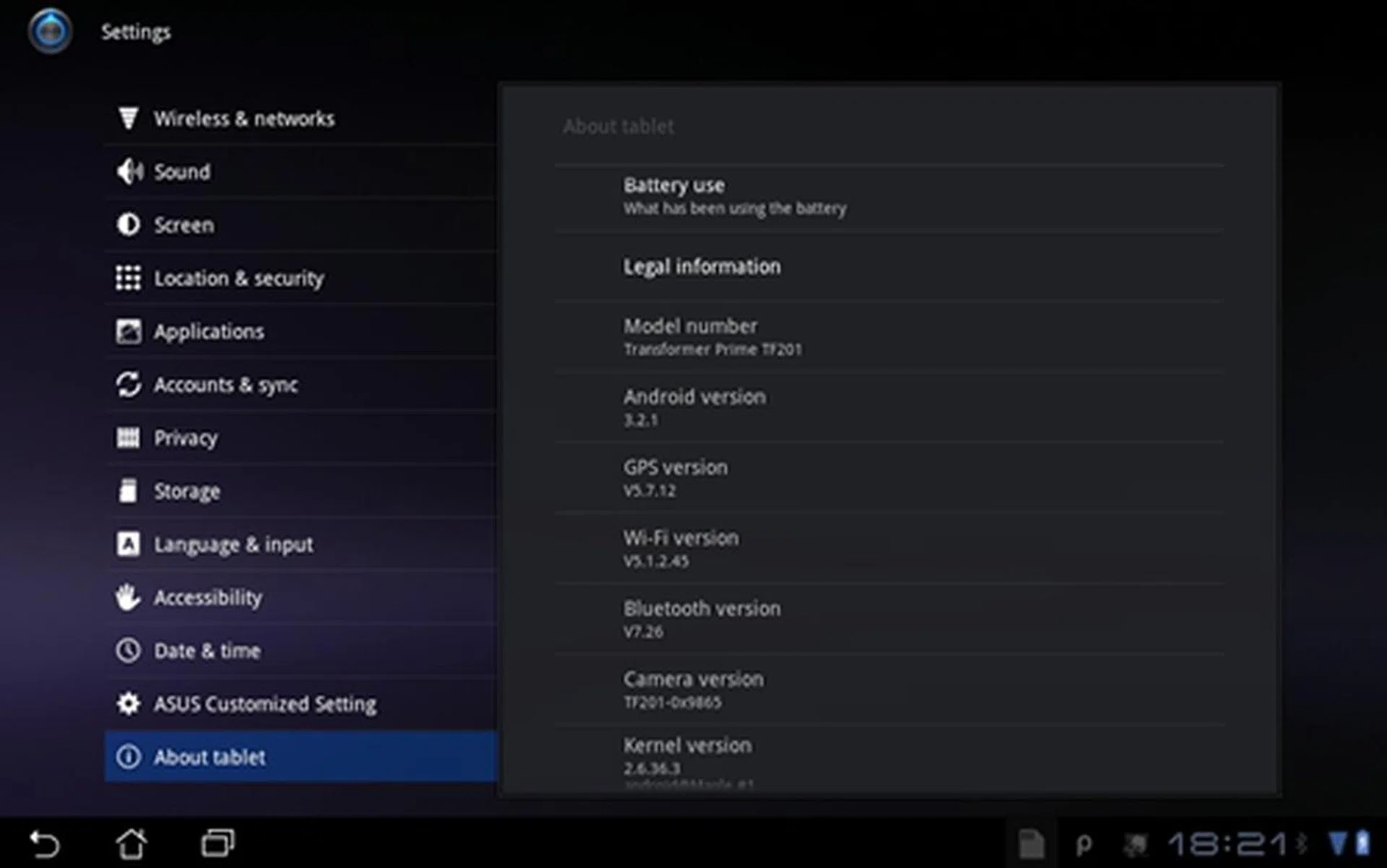 For now, we have to stick with Android 3.2 on the review unit of the ASUS Eee Pad Transformer Prime. When it is available in early January 2012, it will be powered by Android 4.0 Ice Cream Sandwich.