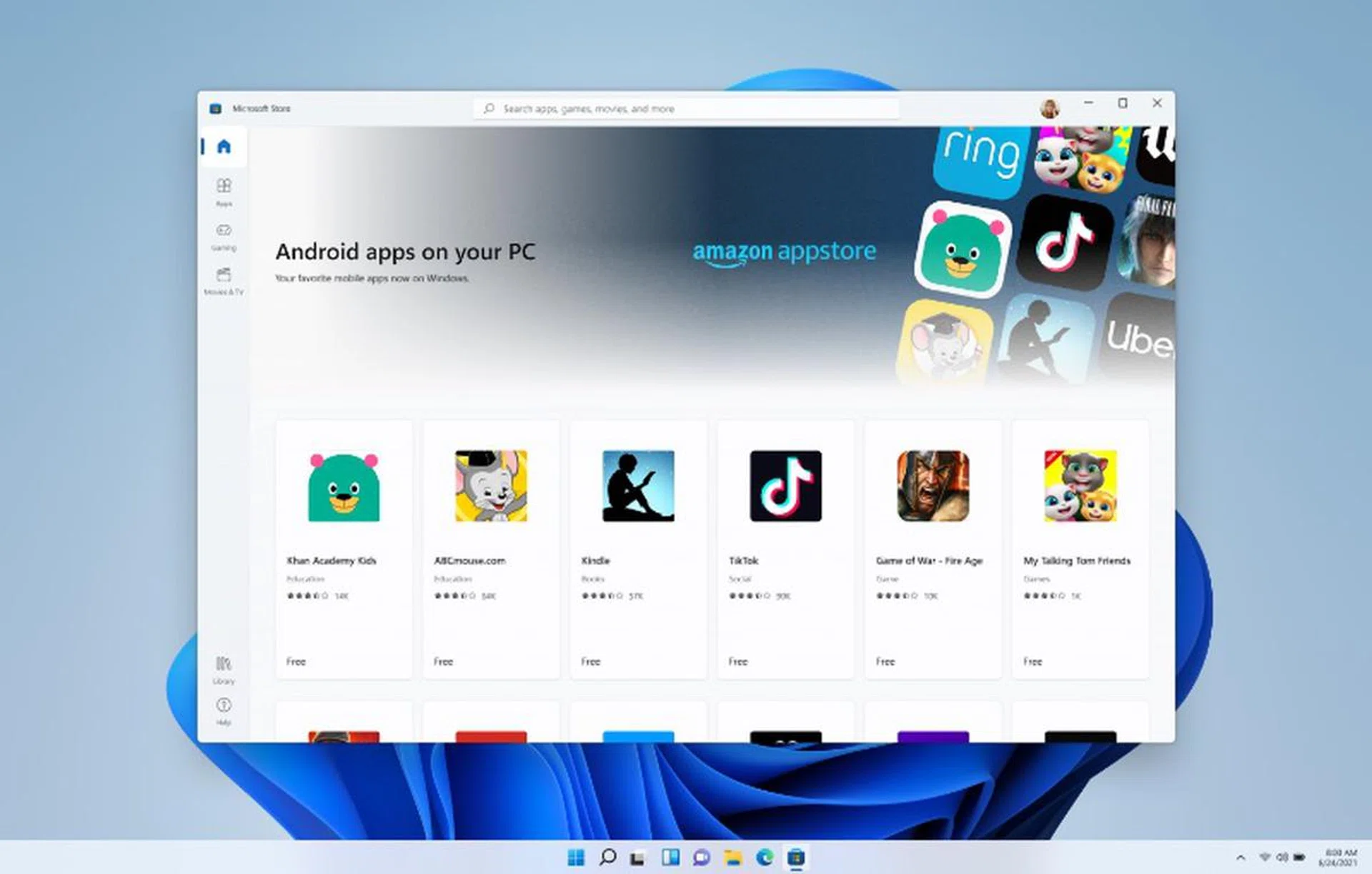 Android apps will be nice to have. Image courtesy of Microsoft. 