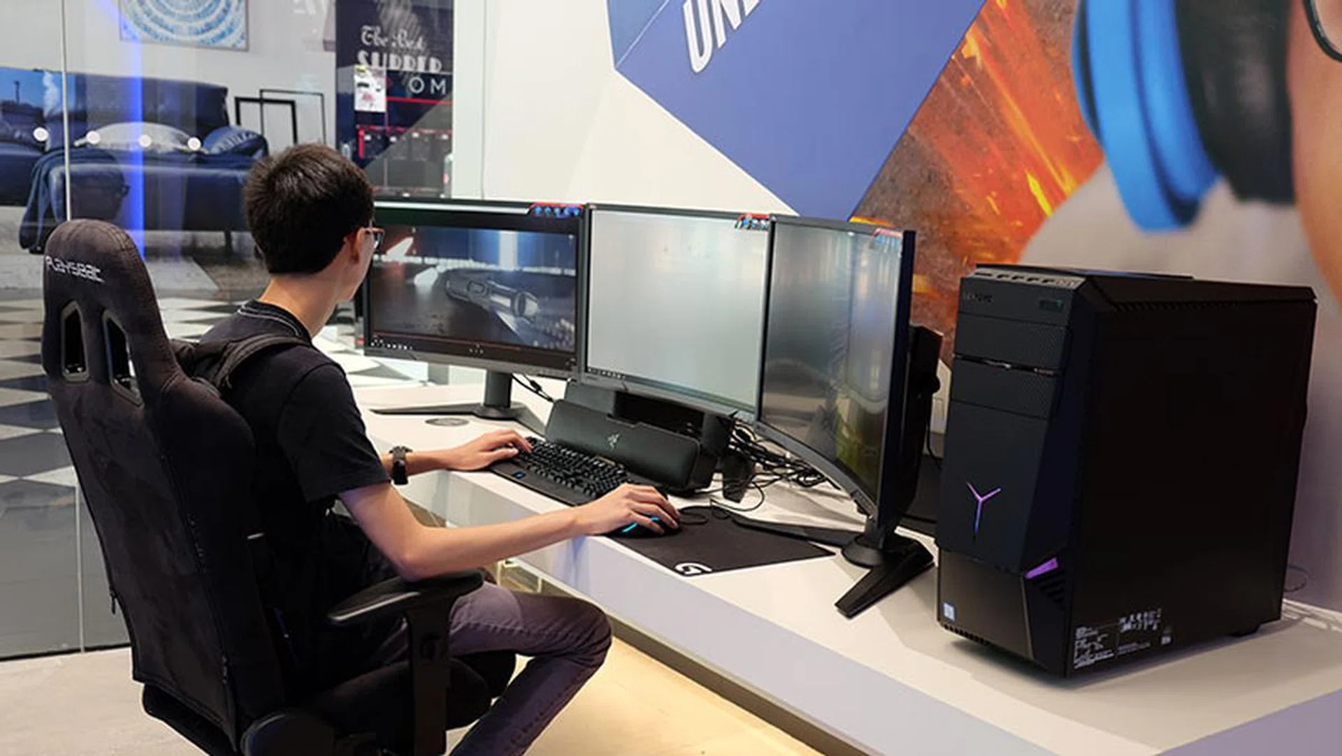 You can get first-hand experience with all sorts of gear at the Games Hub.
