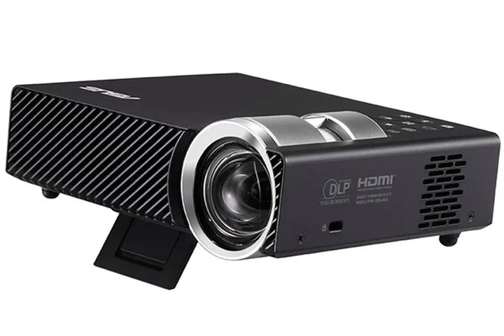 The ASUS B1MR is a 900-lumen, WXGA portable wireless LED projector.