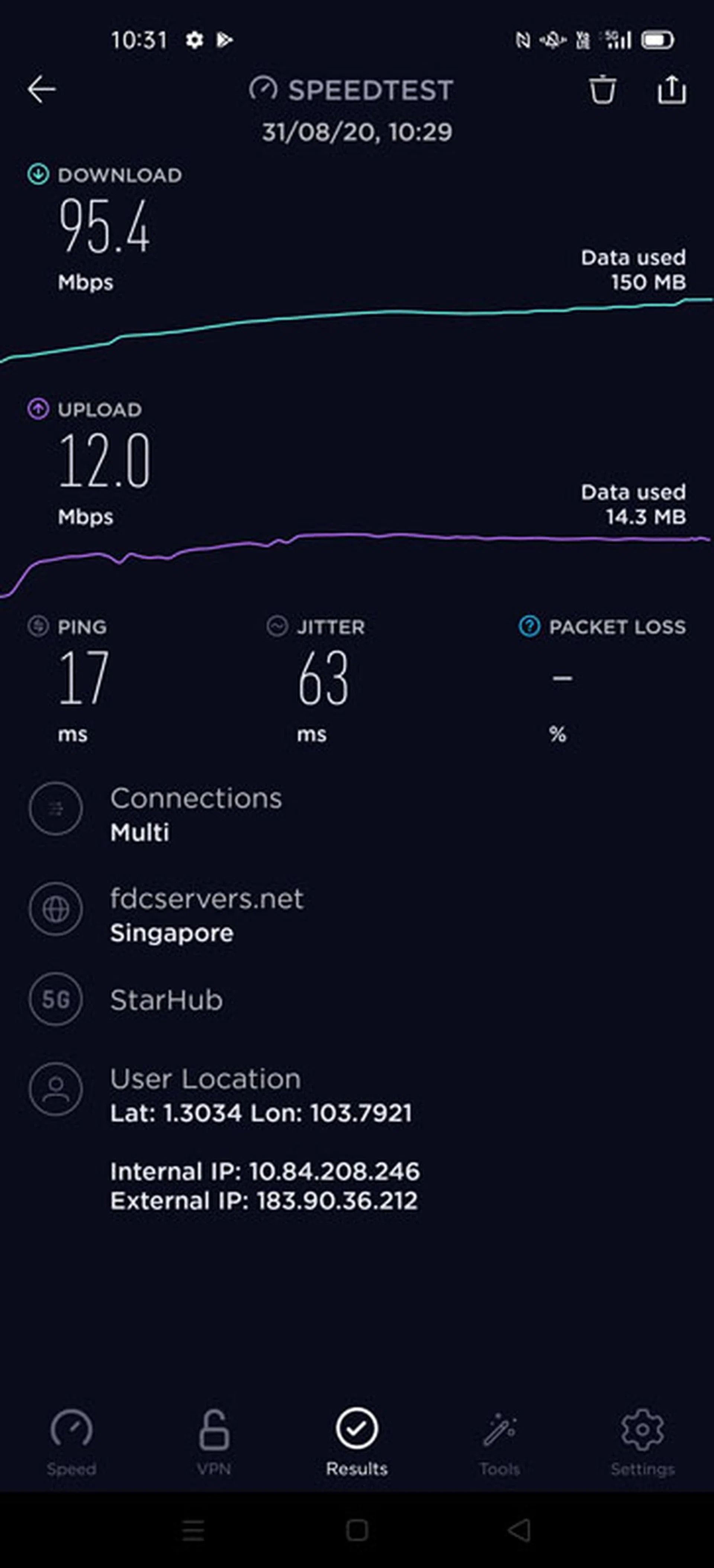 StarHub 5G Test 2