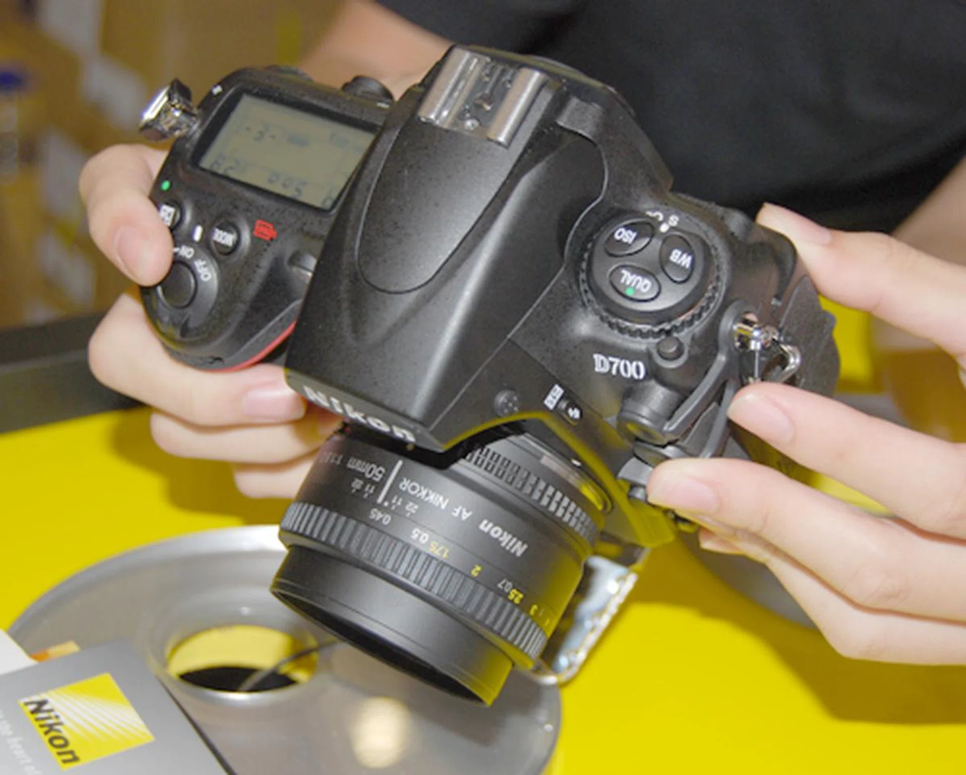  And here's the real wallet pincher: the Nikon D700. But this would be definitely worth the S$4499 price tag, as the D700 is a 12.1-megapixel DSLR, equipped with a high-density 51-point AF and ISO sensitivity up to 6400.  