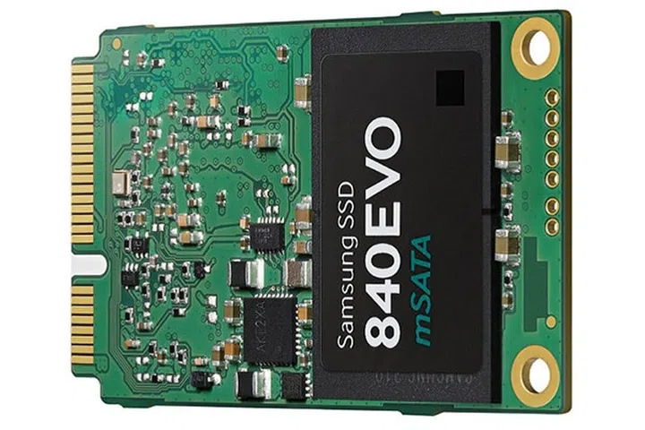 The mSATA Samsung 840 Evo SSD has a maximum capacity of 1TB. (Image source: Samsung.)