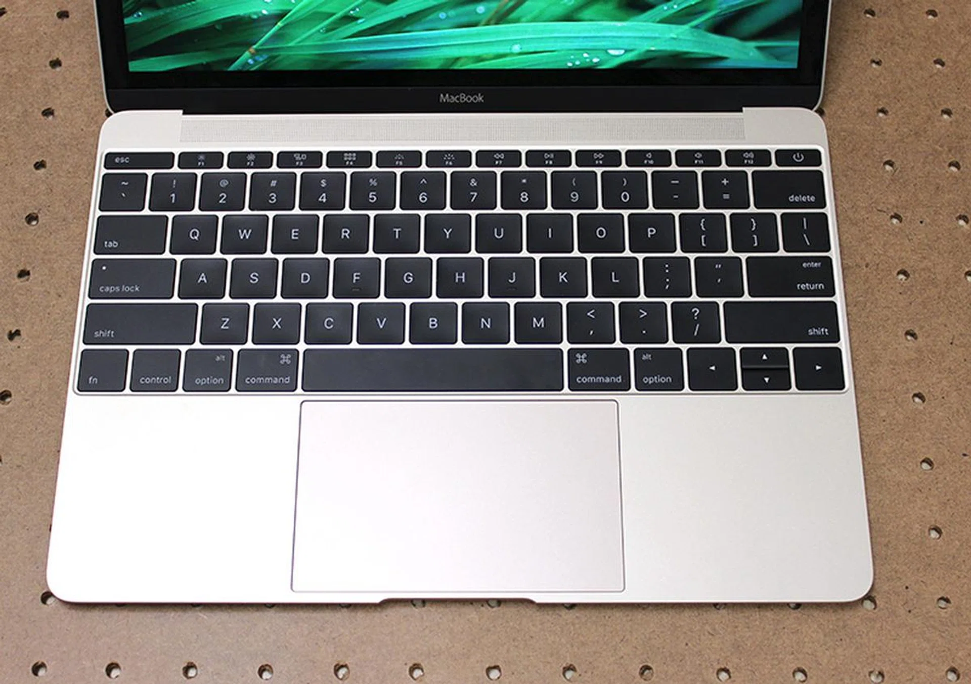 Despite the MacBook's smaller dimensions, the keys are actually larger and the Force Touch trackpad is still just as large. Eagle-eyed readers might also have noticed that the typeface is different.