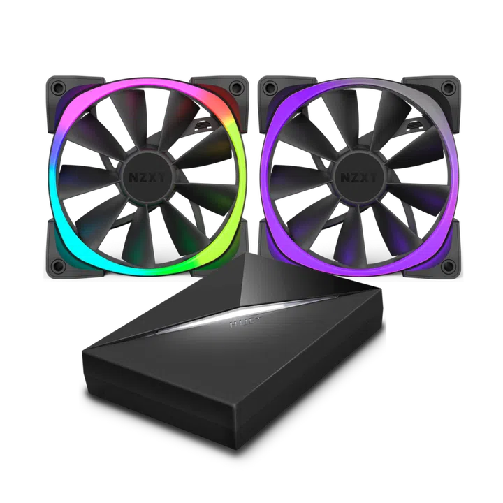 The fans require the Hue+ controller for RGB lights, and NZXT offers the fans and controller at a bundled price.