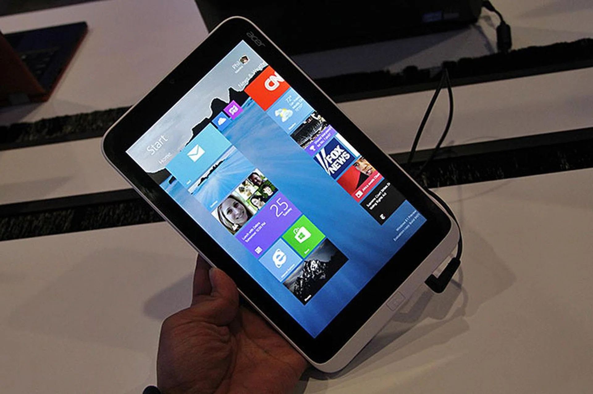 Microsoft promises that Windows 8.1 will run great on smaller tablets, like this 8.1-inch Acer Iconia W3.