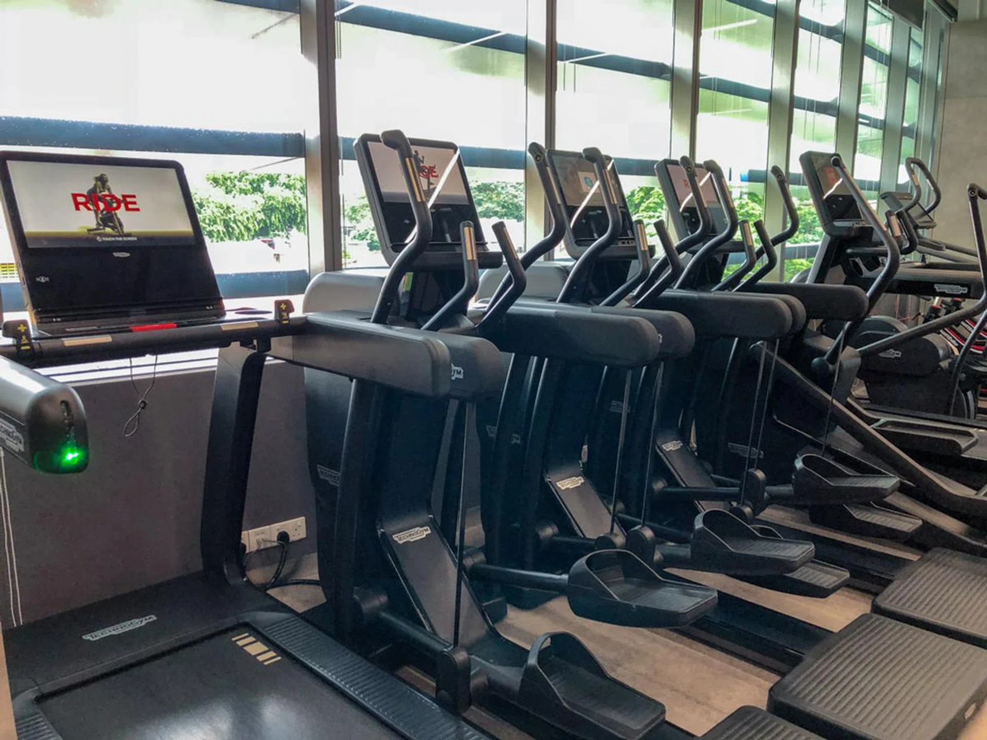 Some of the cardio machines in Virgin Active Holland Village that support GymKit.