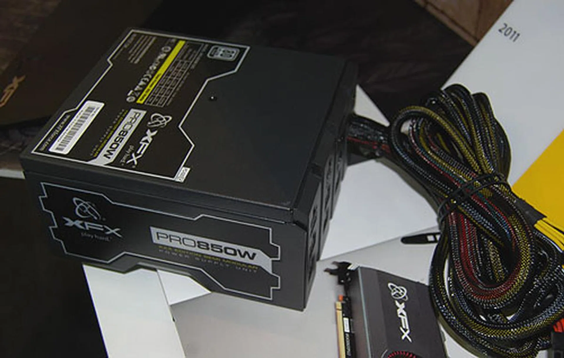 This PRO850W semi modular PSU from XFX comes with 80 PLUS certification and supports multiple graphics cards with up to eight PCIe 6+2 pin connectors. 