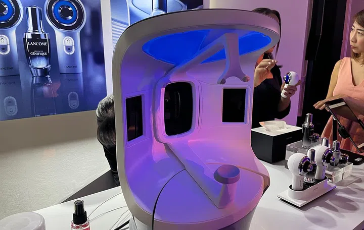 The skin analysis service is not yet available in Singapore.