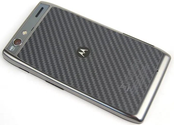 Seen here is the Motorola Razr Maxx, which has the longest battery life we've reviewed this year.