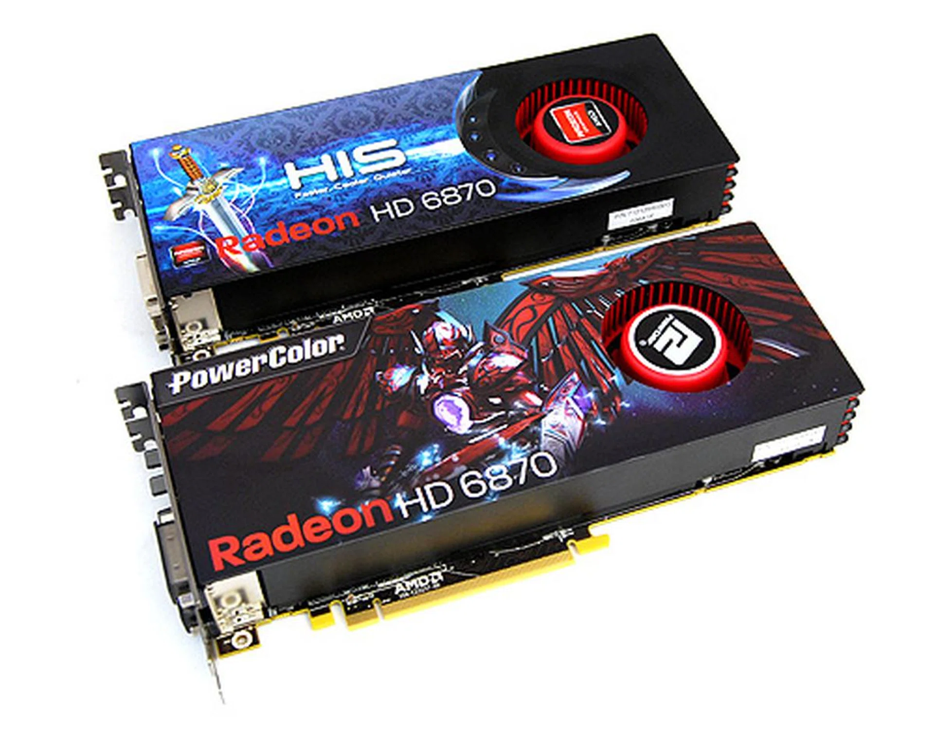 Our stock bone stock reference Radeon HD 6870 cards.