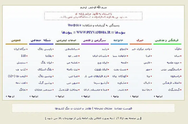 The shot shows the error message Iranian users experience when accessing common sites like YouTube, Gmail and Google. Translation: “According to computer crime regulations, access to this Web site is denied" (Source: washingtonpost.com)