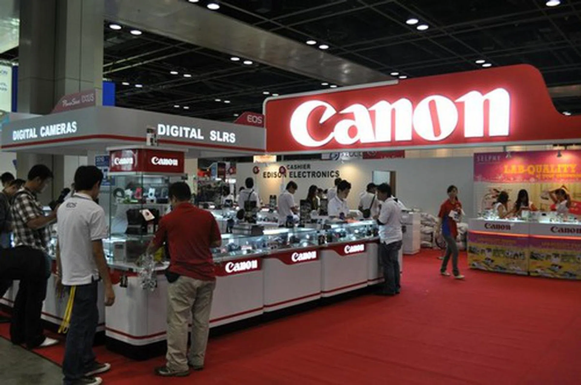 The Canon booth can be found in the central section of level 4.