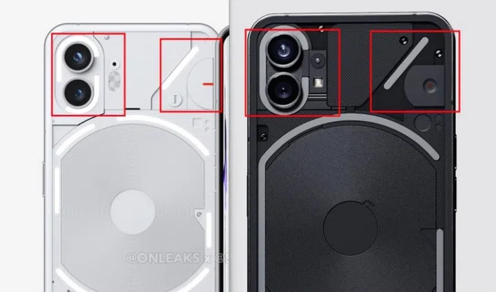 Nothing Phone 2 (left) vs Nothing Phone 1 (right). <br>Image source: @OnLeaks x smartprix