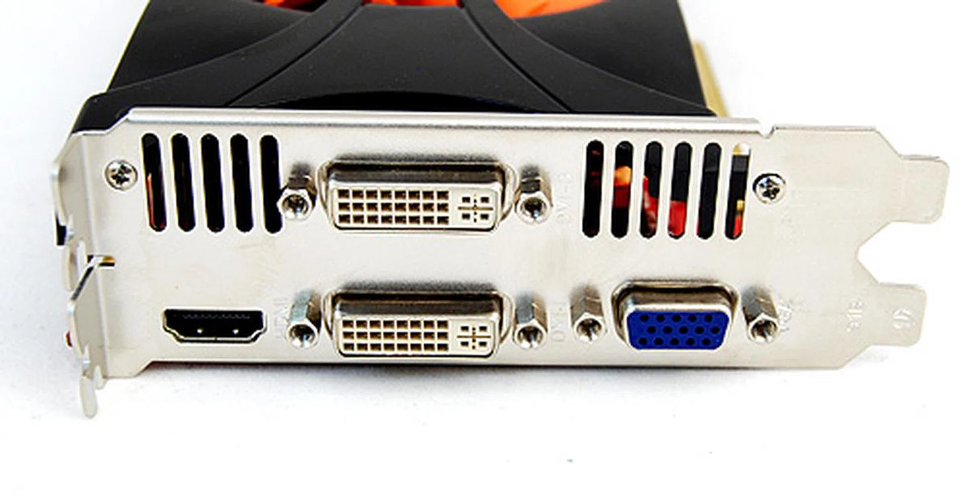 Palit has also pride itself on its attractive offering of video outputs and this card has twin DVI ports, a single HDMI port and VGA port.