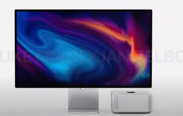 Purported render of the Apple Studio Display and Apple Mac Studio. <br>Image source: Lukemian x Ian Zelbo