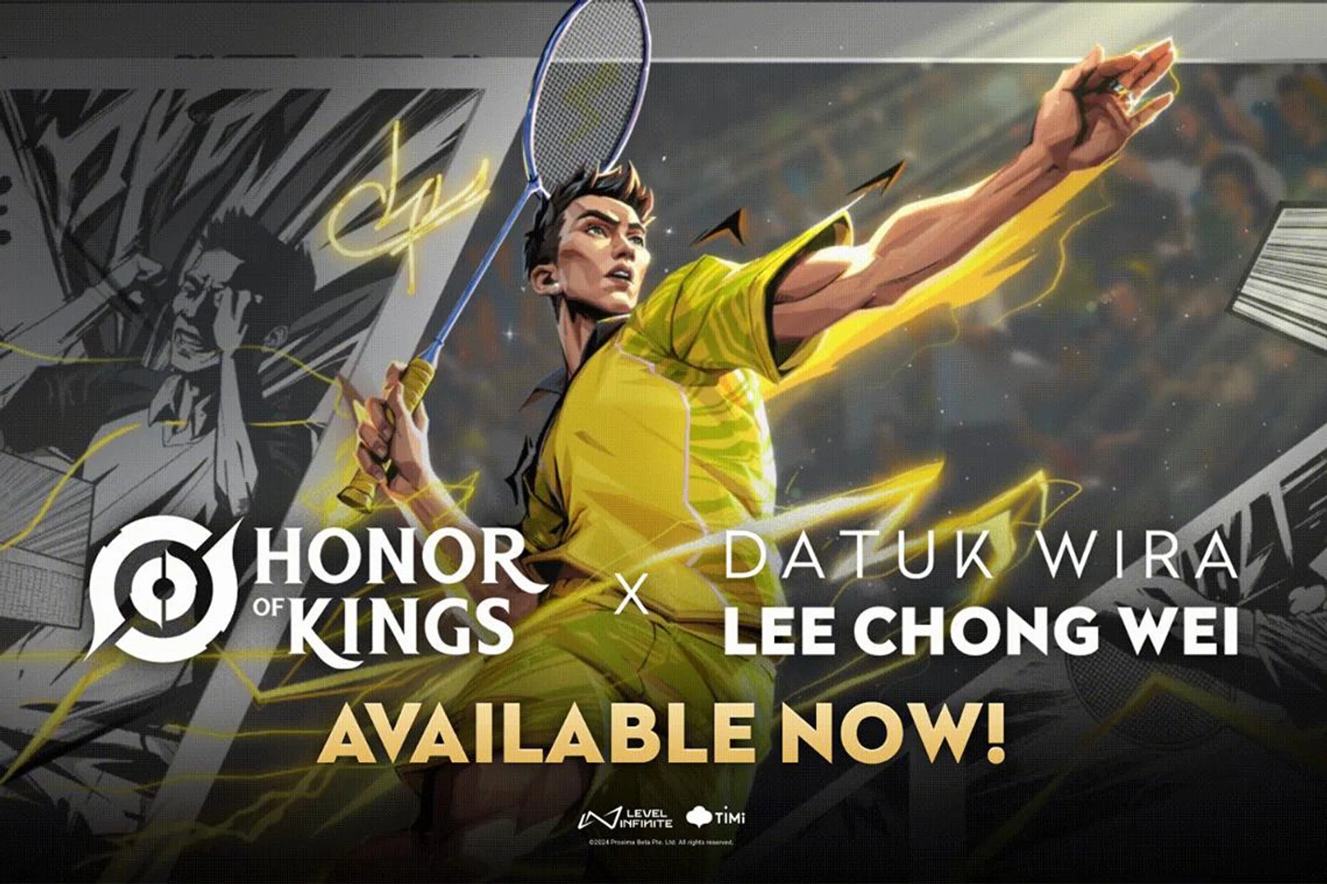 Honor of Kings introduces an unlikely badminton pro in a game made for MOBA pros. Image: Level Infinite.