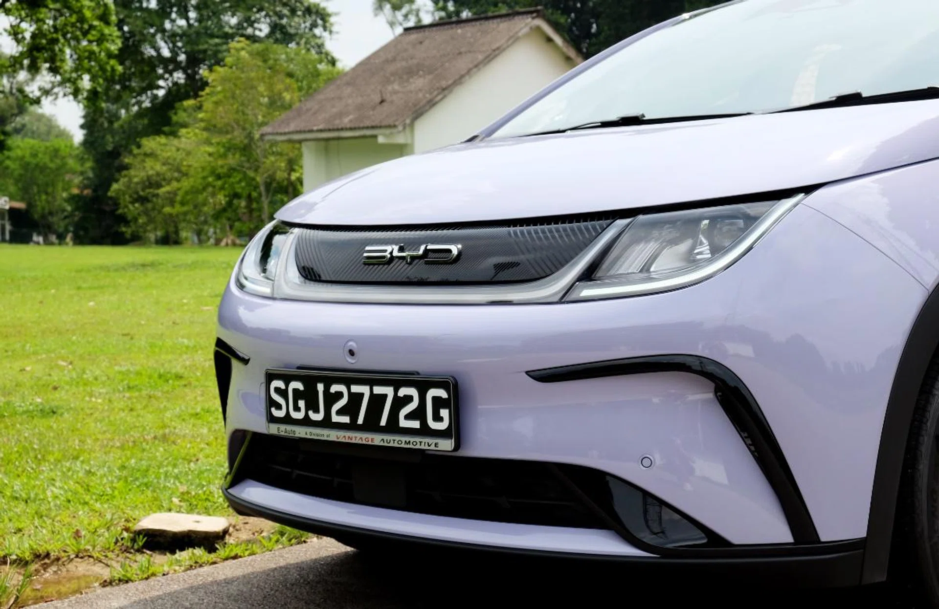 The front looks sporty.