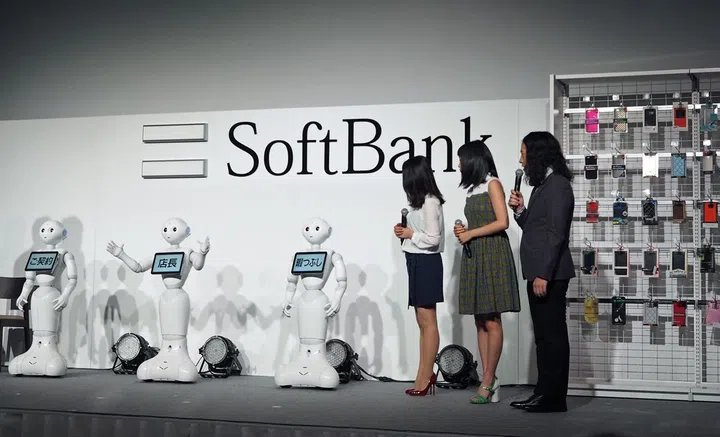 From left to right: phone contract approval Pepper, store manager Pepper, "time killer" Pepper, and three of the likely five million casualties come 2020. Image credit: Mat Smith from Engadget.