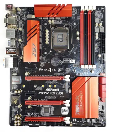 The ASRock Fatal1ty Z97X Killer has a slew of gaming-oriented features. In addition, it has interfaces that include a M.2 PCIe Gen2 socket, and a SATA Express connector.