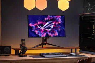 Flat is justice. Flat is easy on the eyes. We're talking about monitors. Image: ASUS.