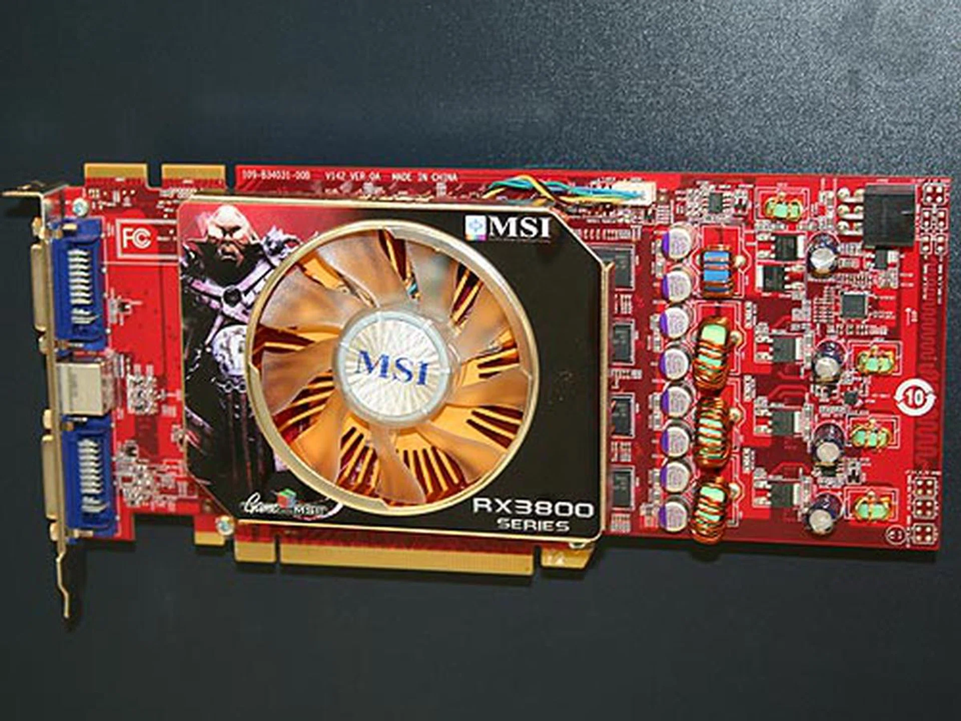  The MSI RX3850-T2D1GE-OC/D2 is based on the ATI Radeon HD 3850 GPU and is equipped with a huge 1GB frame buffer. It features MSI's DOT Express technology which enables overclockers to increase the performance of the graphics card through dynamic overclocking.  