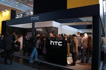  HTC's booth was buzzing with people.  