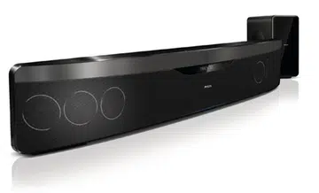 The HTS7140 is a straightforward, mid-range sound bar from Philips comprising of one subwoofer and just a horizontal speaker bar with all the integrated functions you'll need.