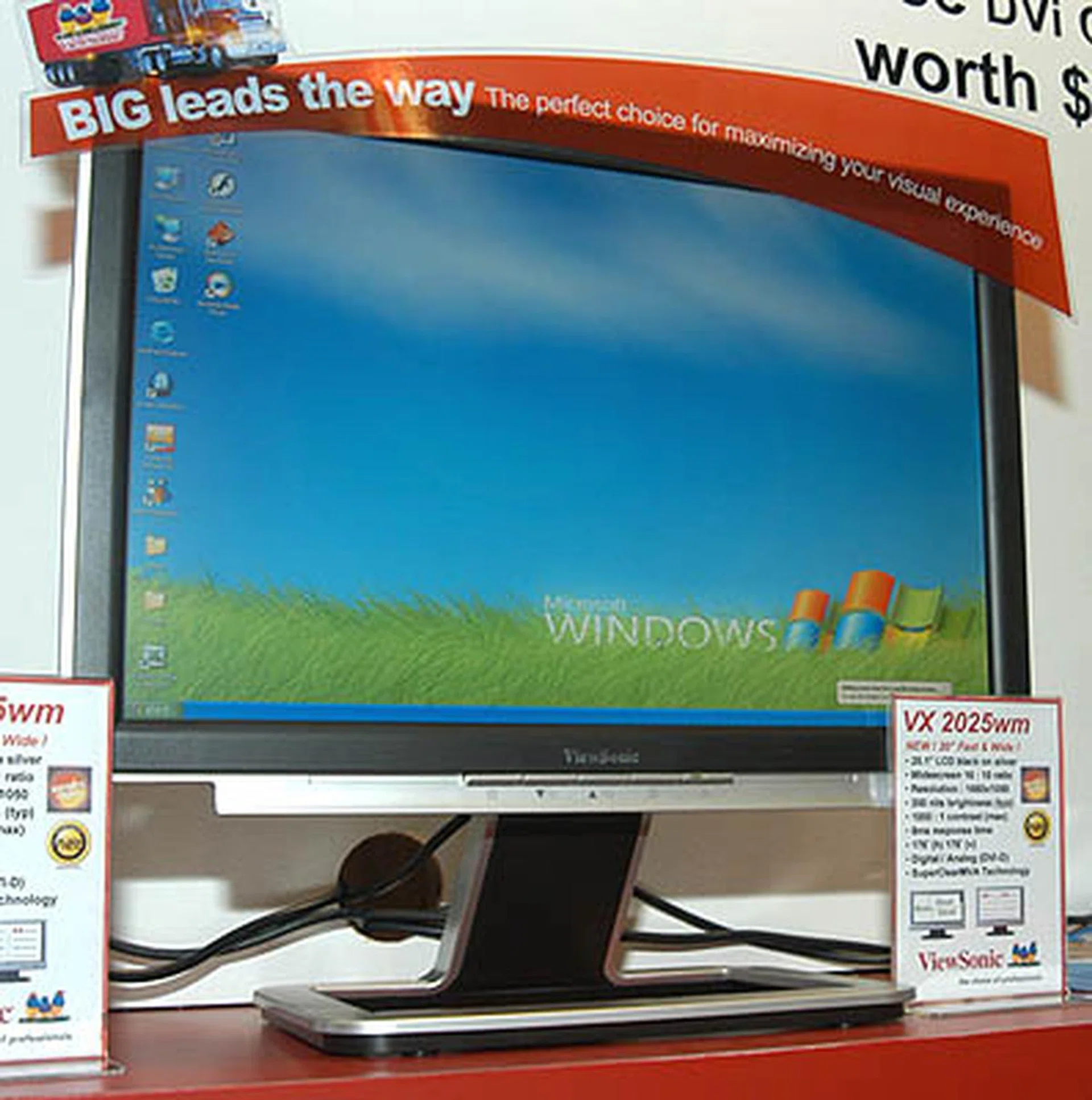 The 20-inch widescreen VX2025WM with a native resolution of 1680x1050 pixels, 1000:1 contrast ratio and 8ms response time was impressive. Available for only S$679 including a DVI cable, demand for this unit was fast and furious.