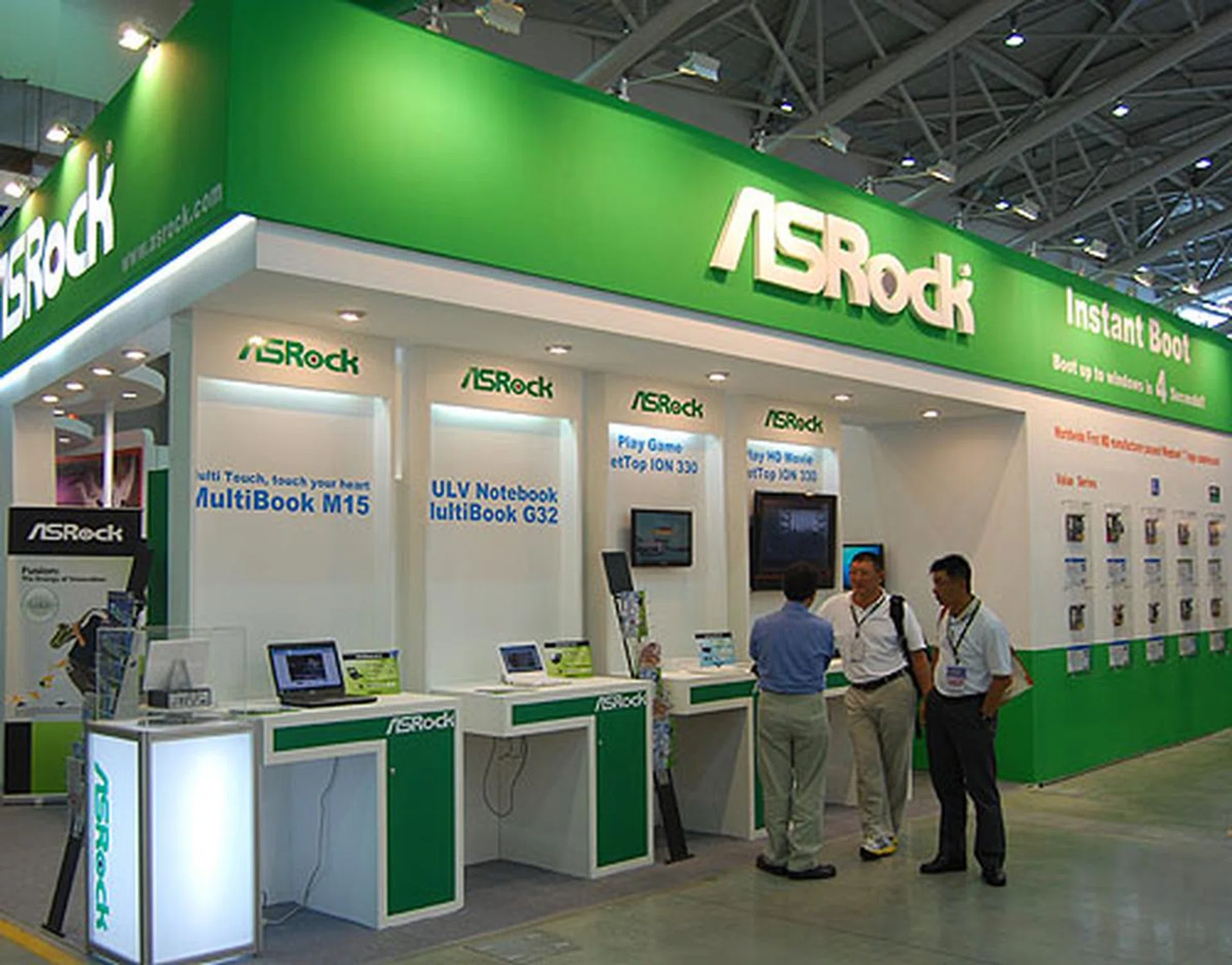While we are more familiar with ASRock's motherboards, its booth showed that the company is involved in notebooks and even an Ion based nettop.