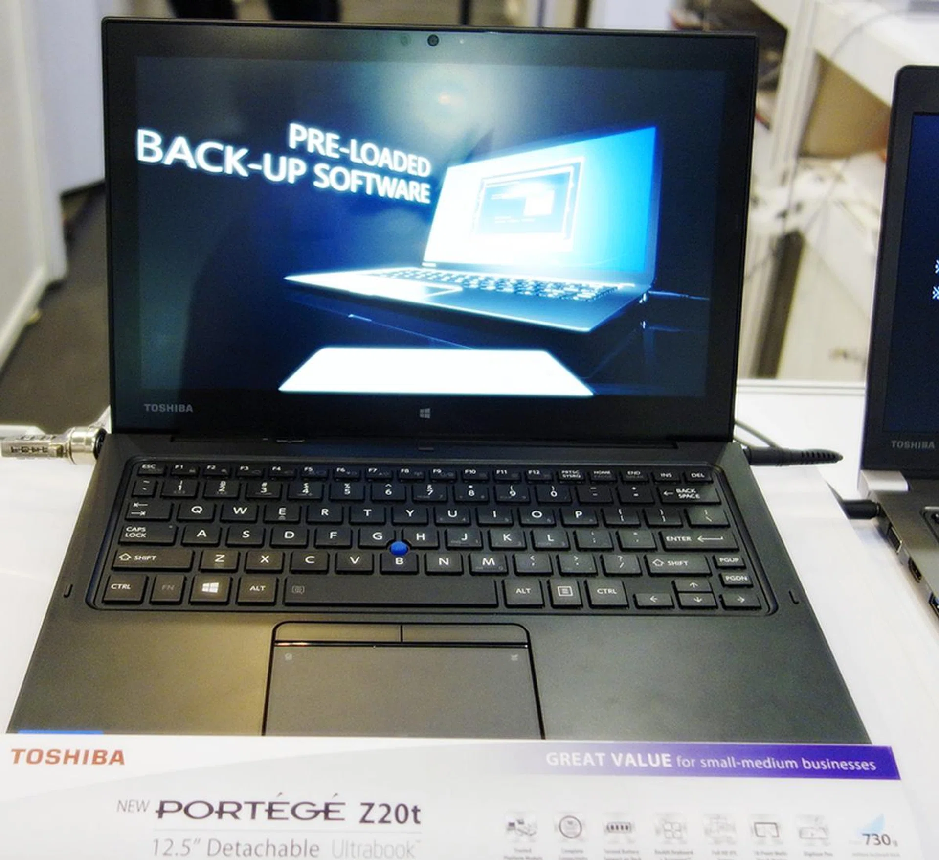 The Toshiba Protege Z20t is a 2-in-1 detachable notebook that operates on Windows 10 Pro, and powered by Intel's newest “Skylake” Core m7-6Y75 (1.2GHz, up to 3.1GHz, 4MB cache) processor. It also features a 12.1-inch Full-HD display with 10-point multitouch support, and Walcom digitizer. The tablet display weighs just 730g, even with the keyboard dock attached, its entire weight only goes up to 1.5kg! Priced at $3,399 (UP: $3,999), the device is backed by the following warranty plans; 3-year carry-in international warranty (parts & labour), 1-year battery (carry-in).