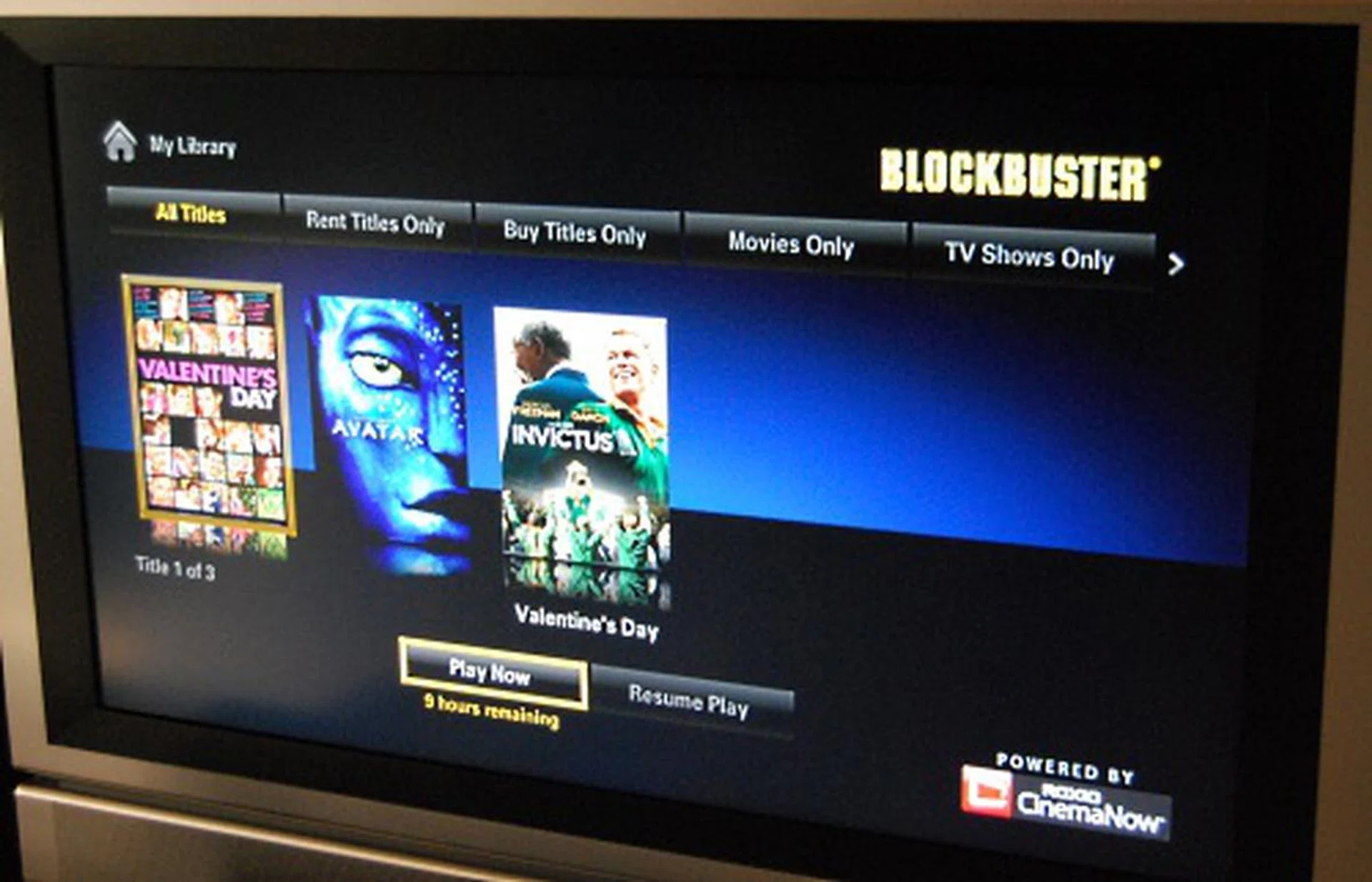 Roxio's CinemaNow powers the user interface for rental chains like Blockbuster. 