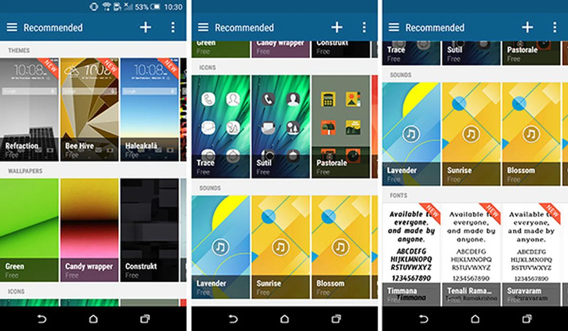 You can now customize your smartphone with themes, downloadable from the themes store. You can also create your own through the themes tool within the camera app or online on your desktop computer.